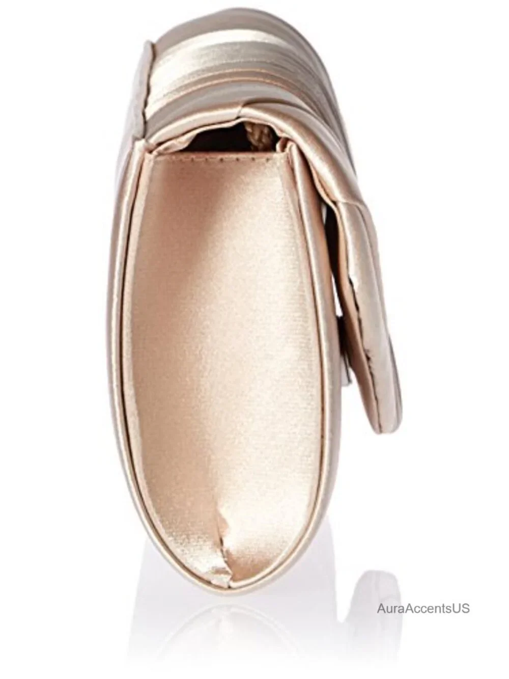 Satin Tuxedo Flap Evening Clutch with Chain Strap